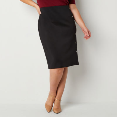 Bold Elements Womens Plus Pencil Skirt Plus