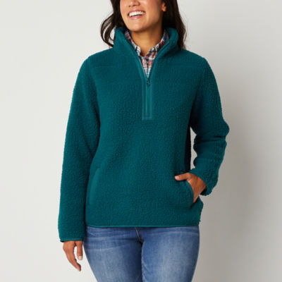 Sherpa mock 2025 neck sweatshirt