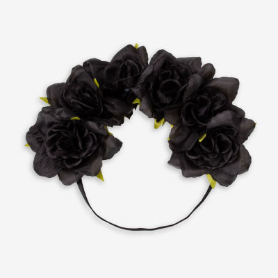 PinktownUSA Black Floral Monogram Headband