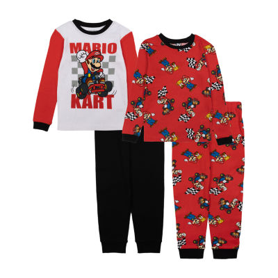 Little & Big Boys 4-pc. Super Mario Pajama Set, Color: Red - JCPenney