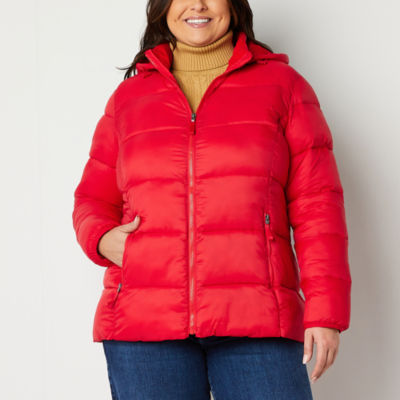 St. John's Bay Womens Plus Midweight Puffer Jacket - JCPenney