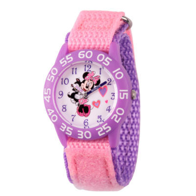 Disney Minnie Mouse Girls Pink Strap Watch Wds000165 JCPenney