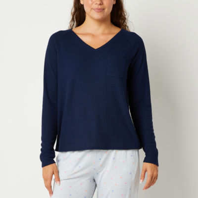 Womens Long Sleeve V-neck