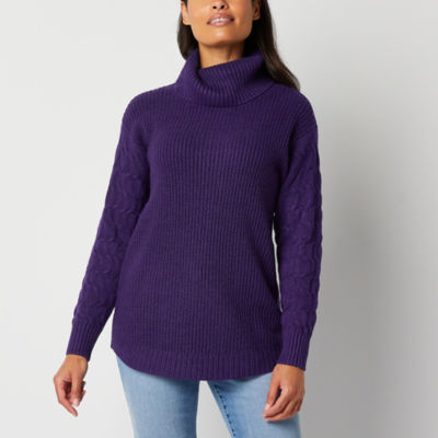 St. John's Bay Womens Turtleneck Long Sleeve T-Shirt - JCPenney