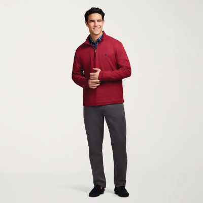 IZOD Luxury Sport Textured Mens Long Sleeve Quarter-Zip Pullover