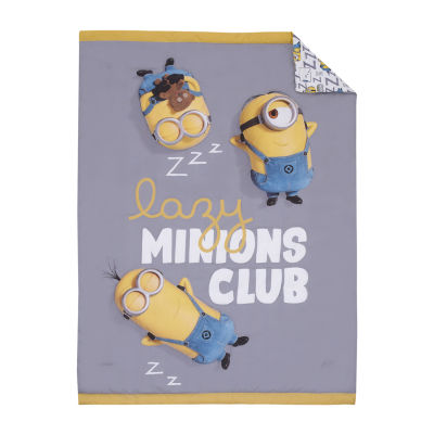 Welcome To The Universe Baby Universal Lazy Minions Club Gray, Blue Super  Soft Toddler Blanket