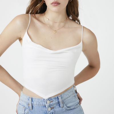 Forever 21 Juniors Scoop Neck Bunji Cami Cropped Womens Cowl Neck Camisole  - JCPenney