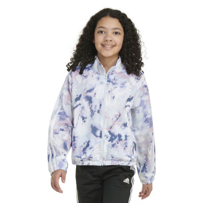 adidas Big Girls Lightweight Track Jacket Color Blue Multi JCPenney