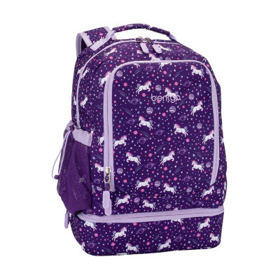 Bentgo - Kids Colour Lunchbox Purple + Kids Prints Backpack Lavander Galaxy