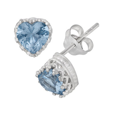 Lab created aquamarine earrings sale