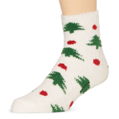 North Pole Trading Co. Checks & Trucks Unisex Big Kid 1 Pair Slipper Socks,  Color: Ivory - JCPenney