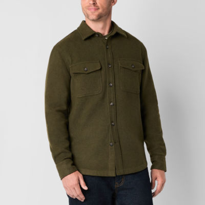 St. John's Bay Twill Mens Midweight Shirt Jacket - JCPenney St. John's Bay Twill Mens Midweight Shirt Jacket - JCPenney