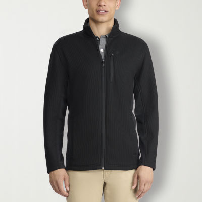 Care+Wear Mens Reversible Fleece Jacket, Black/Gray / S / No