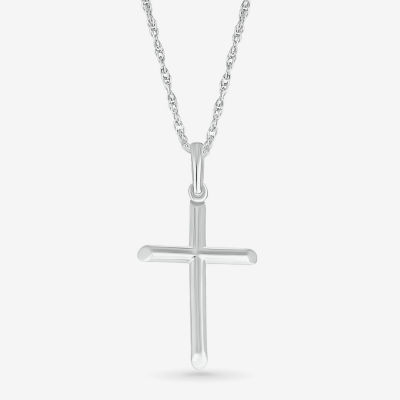 White cross deals pendant