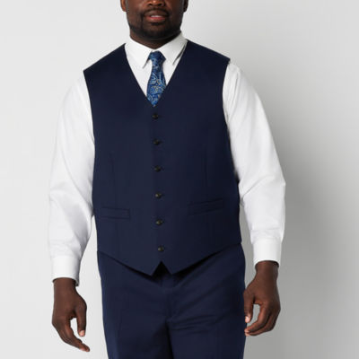 Mens navy hot sale suit vest