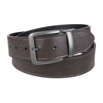 Reversible Leather Belt - Dark brown - Men