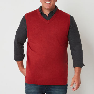 St. John's Bay Mens Big and Tall V Neck Sweater Vest - JCPenney