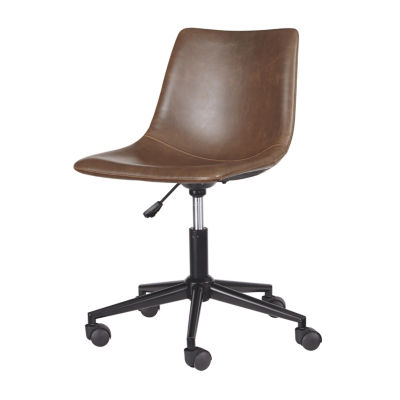 Mid century modern leather desk online chair