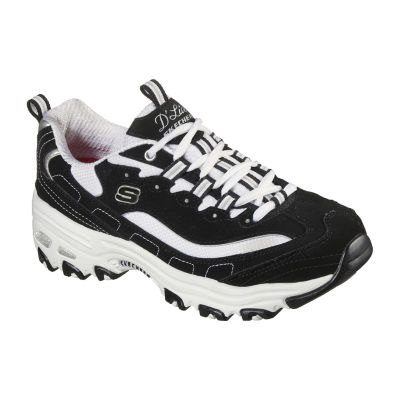 Skechers D'Lites Biggest Womens Sneakers-JCPenney, Color: Black White