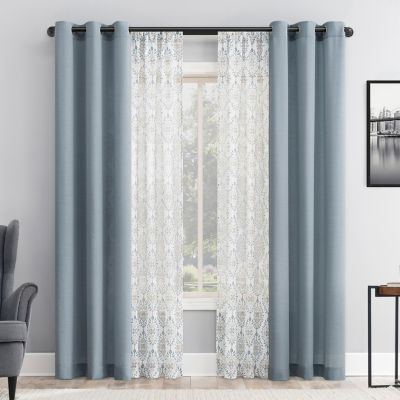No 918 Harmon Print Grommet Top Light-Filtering Set of 4