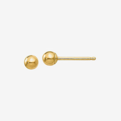 14K Solid Gold Ball Stud Earrings 3mm – J&CO Jewellery