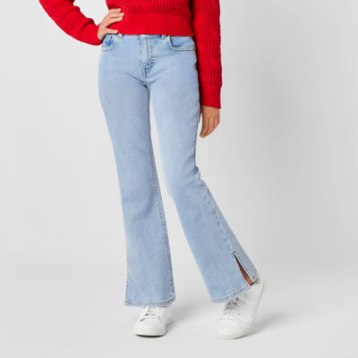 Thereabouts Little & Big Girls Flare Leg Jean, Color: Blue Dream Patched -  JCPenney