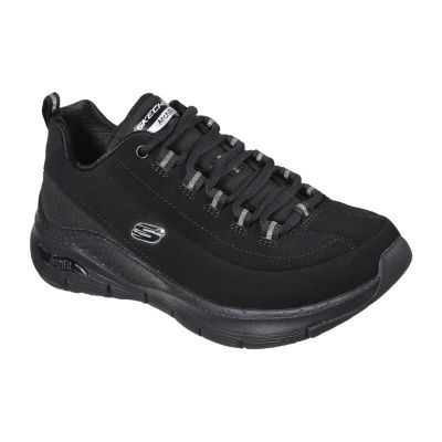 Skechers Arch Fit Metro Skyline Womens Walking Shoes, Color: Black -