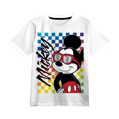 Indien akse Mange Disney Collection Little & Big Boys Round Neck Mickey and Friends Mickey  Mouse Short Sleeve Graphic T-Shirt, Color: White - JCPenney