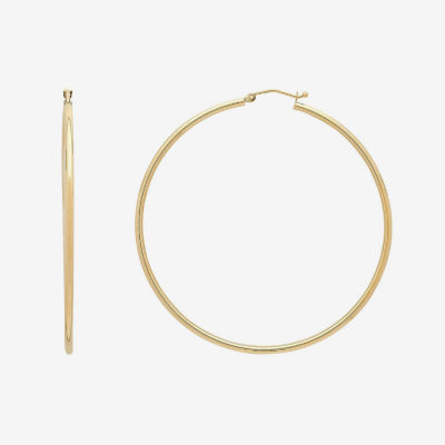 Hoop Earrings 14K Yellow Gold 60mm