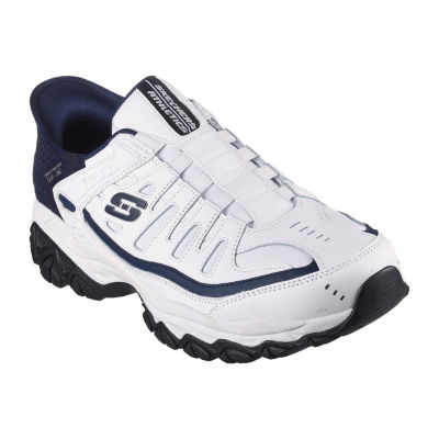 Skechers Slip-ins After M.Fit Mens Walking Shoes, Color: White Navy -