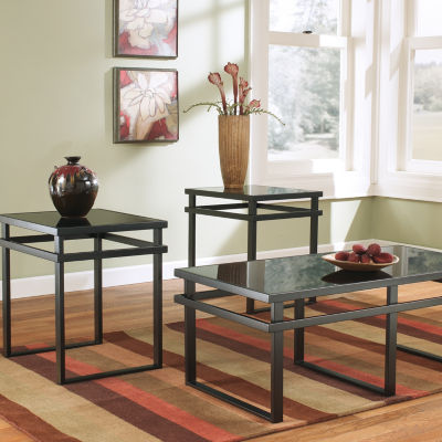 Signature Design by Ashley Laney Coffee Table Set Color Black