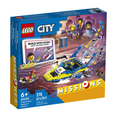 LEGO City Missions Les missions d'enquête de la police aquatique 60355  Ensemble de construction (278 pièces) Comprend 278 pièces, 6+ ans 