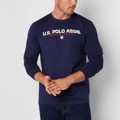 U.S. Polo Assn. Mens Crew Neck Long Sleeve Classic Fit Graphic T