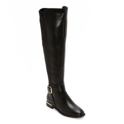 Liz Claiborne Womens Jepson Stacked Heel Over the Knee Boots Color Black JCPenney