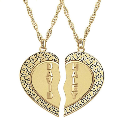 Gold heart deals pendant for couples