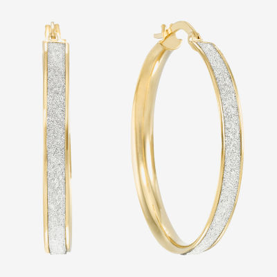 Jcp gold sales hoop earrings