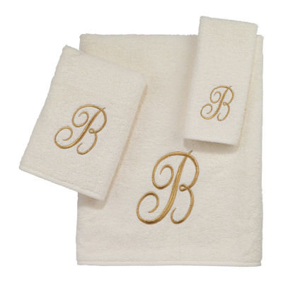 Royal Collection Bath Towel Set Gold Monogram - Luxury Towels