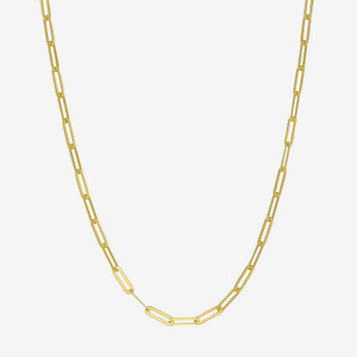 14K Large Paper Clip Chain Necklace – Baby Gold
