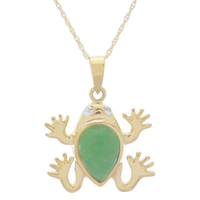 Gold on sale frog necklace