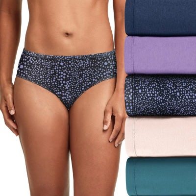 Hanes 3-Pack Cotton Stretch Brief Panties Spandex Women's Underwear Size 5  6 7