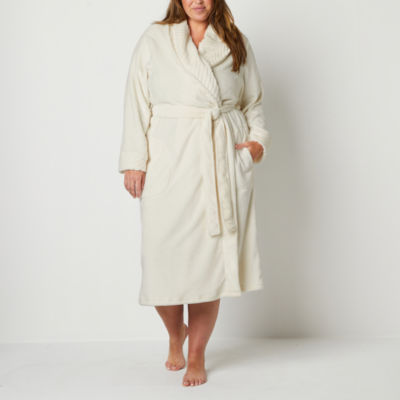 Sleep Chic Womens Plus Long Sleeve Mid Length Robe - JCPenney