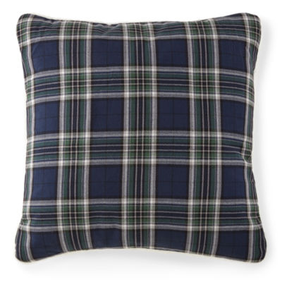 North Pole Trading Co. Navy Plaid Square Throw Pillow Color Navy Plaid JCPenney