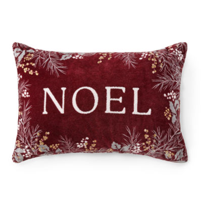 North Pole Trading Co. Noel Lumbar Pillow Color Burgundy Noel JCPenney