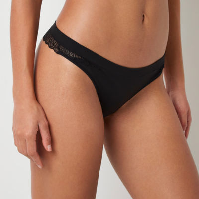 Ambrielle® Seamless Lace Thong Panties-JCPenney
