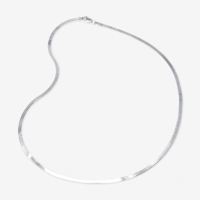 Mens silver herringbone deals chain