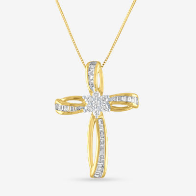 White gold cross necklace on sale womens