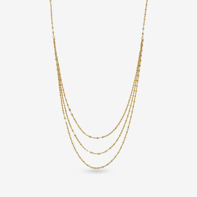 Womens 17 inch 14K Gold Link Necklace | One Size | Necklaces + Pendants Link Necklaces | Holiday Gifts | Christmas Gifts | Gifts for Her