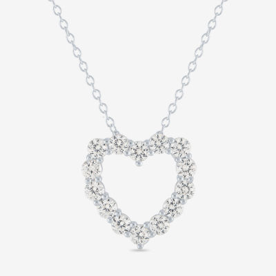 Sapphire heart necklace white on sale gold