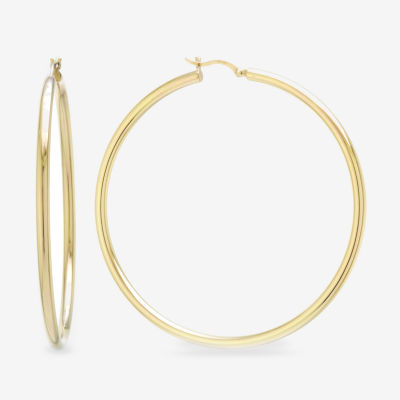 14K Gold Over Silver Sterling Silver 65mm Hoop Earrings - JCPenney