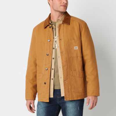 Frye and Co. Mens Lightweight Canvas Chore Jacket with Quilted Lining